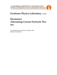 Electronics Alternating Current Network The