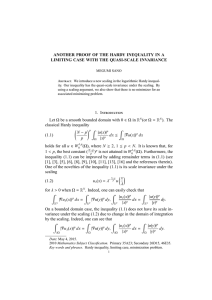 ANOTHER PROOF OF THE HARDY INEQUALITY IN A LIMITING