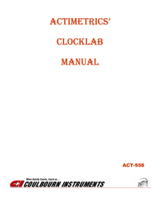 actimetrics` clocklab manual