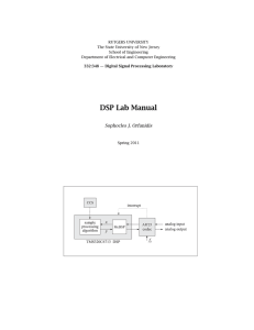DSP Lab Manual - Rutgers University