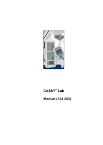 CASSY Lab Manual (524 202)