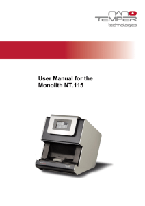 User Manual for the Monolith NT.115