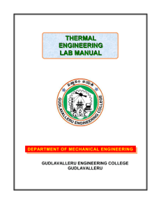 thermal engineering lab manual - Gudlavalleru Engineering College