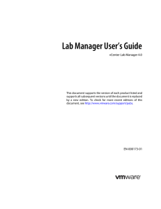 Lab Manager User`s Guide