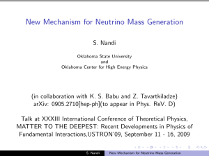 New Mechanism for Neutrino Mass Generation
