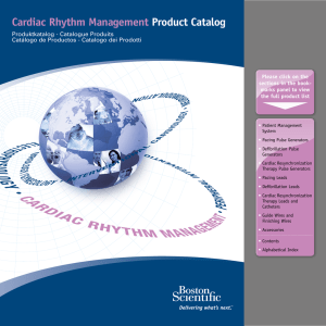 Cardiac Rhythm Management Product Catalog