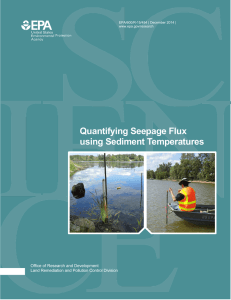 Quantifying Seepage Flux using Sediment