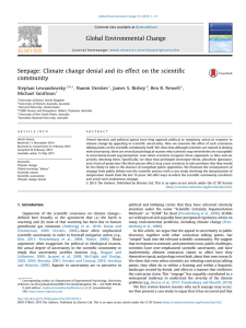 Seepage: Climate change denial and its effect on the scientific