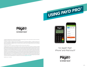 Using PAYD Pro - For iPad, iPhone and iPod touch