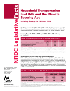 Household Transportation Fuel Bills and the Climate