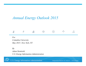 Annual Energy Outlook 2015 - Center on Global Energy Policy