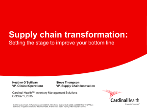 Supply chain transformation