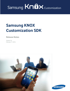 Knox Customization SDK v2.6 Release Notes - SEAP