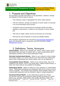 1. Purpose and Objectives 2. Definitions, Terms, Acronyms