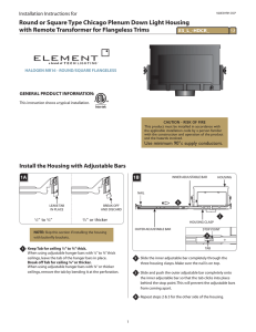 Round or Square Type Chicago Plenum Down Light Housing with