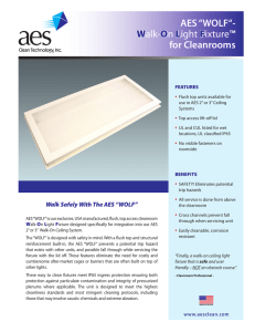 AES “WOLF“- Walk-On Light Fixture™ for Cleanrooms