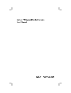 700 Mount User Manual IN-04951