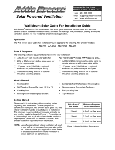 Wall Mount Solar Gable Fan Installation Guide - Rev 1
