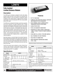 Fully Isolated Limited Distance Modem