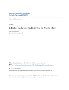 Effect of Body Size and Exercise on Mood State