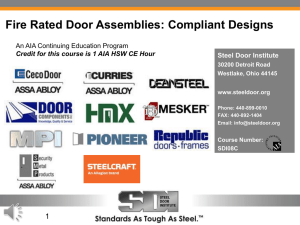 Fire Rated Door Assemblies: Compliant Designs