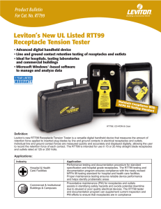 Leviton`s New UL Listed RTT99 Receptacle Tension Tester
