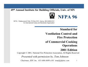 NFPA 96 Overview - Johnson Diversified Products