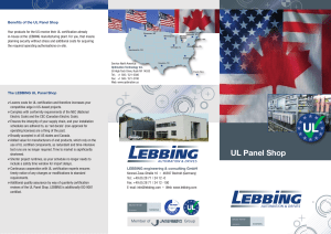 UL Panel Shop - Lebbing Automation