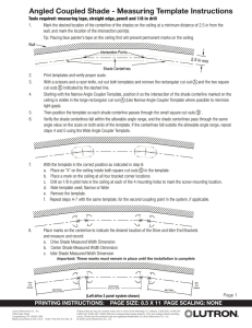 Angled Coupled Shade - Measuring Template Instructions