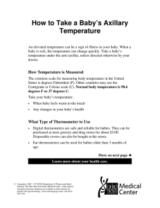 How to Take a Baby`s Axillary Temperature - Pages