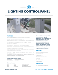 lighting control panel