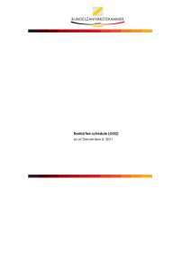 Dental fee schedule (GOZ) as of December 5, 2011