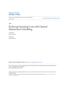 Reducing Operating Costs with Optimal Maintenance Scheduling