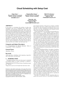 Cloud Scheduling with Setup Cost