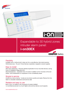 I-ON 30EX User Guide - Security Control Systems