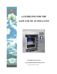 a guideline for the safe use of autoclaves