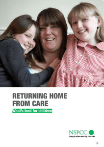 Returning home from care: what`s best for children