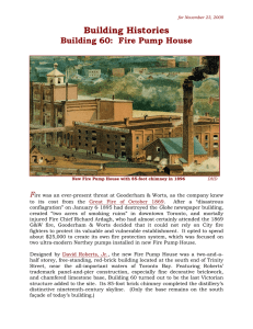 Building 60: Fire Pump House - Distillery District Heritage Website