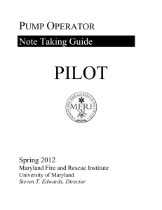 Note Taking Guide - Maryland Fire and Rescue Institute