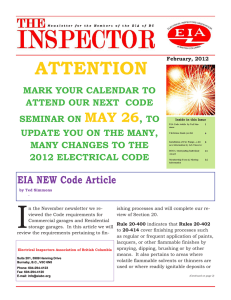 February - Electrical Inspectors` Association of BC