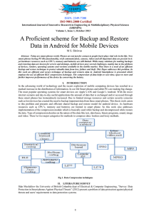 A Proficient scheme for Backup and Restore Data in Android for