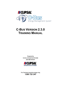 c-bus version 2.3.0 training manual