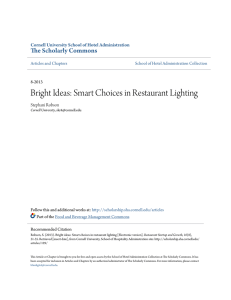 Bright Ideas: Smart Choices in Restaurant Lighting