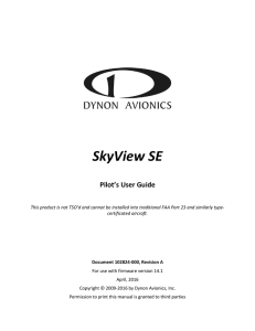 SkyView SE - Dynon Avionics