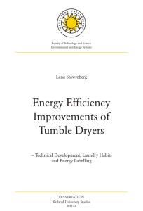 Energy Efficiency Improvements of Tumble Dryers