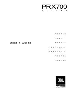 User`s Guide - JBL Professional