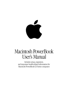 PowerBook G3 Series User Manual
