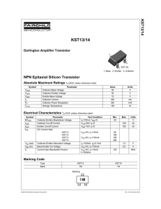 KST13/14 NPN Epitaxial Silicon Transistor