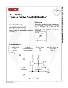 KA317 / LM317 3-Terminal Positive Adjustable Regulator