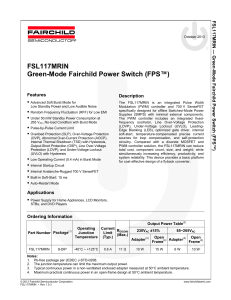FSL117MRIN — Green-Mode Fairchild Power Switch (FPS™)